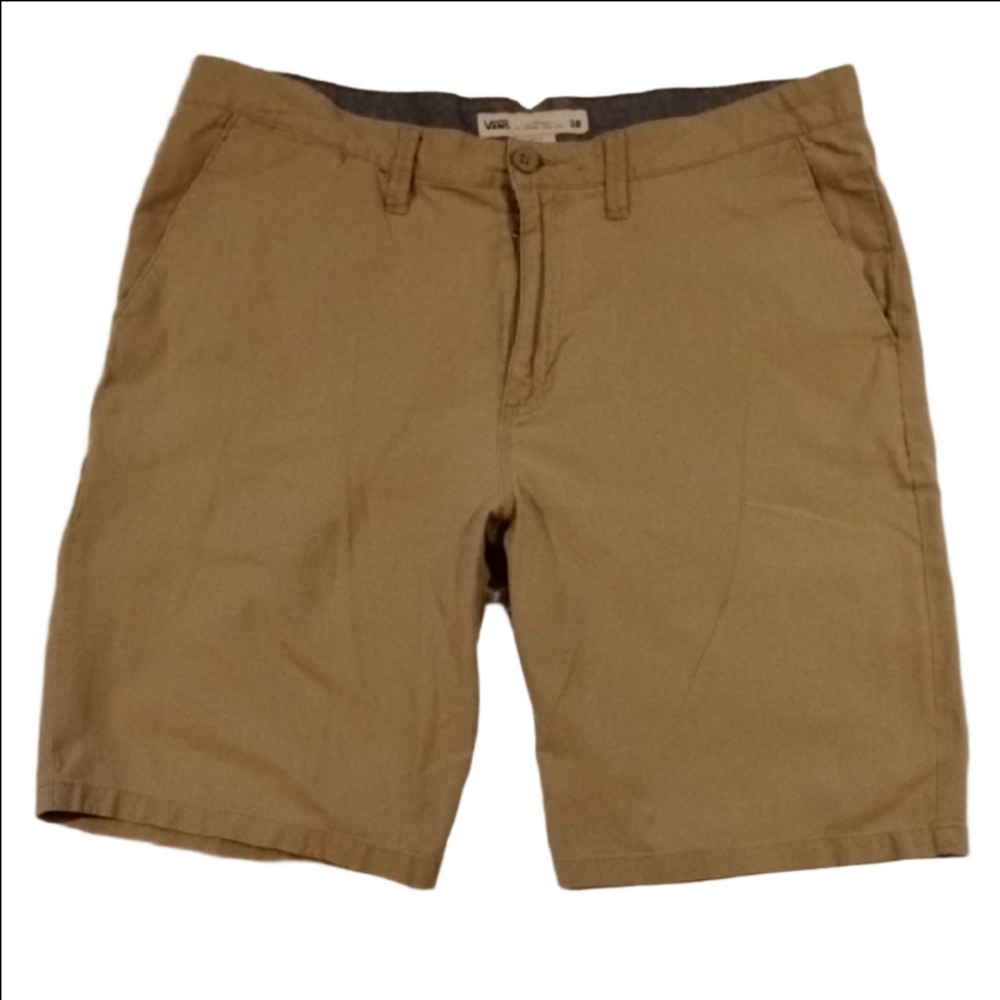 Vans Men's Tan Flat-Front Chino Shorts